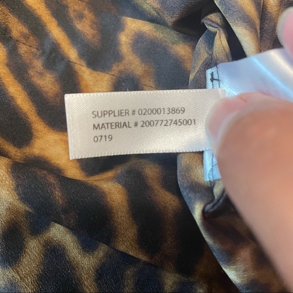 LAUREN Ralph Lauren Brown Black Leopard Print Long Sleeve Button Down Shirt. Med - Picture 12 of 15